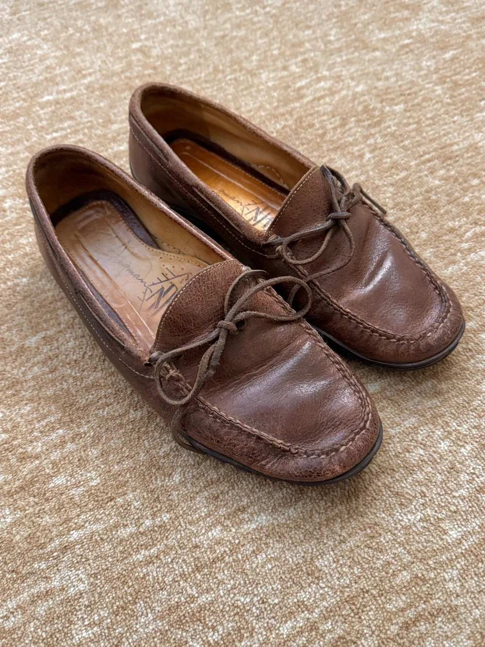 Martin Dingman Leather Moccasin Slip On Shoes